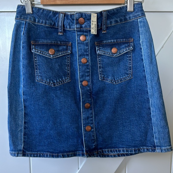 NWT Madewell Two tone Denim Mini Skirt - Picture 5 of 12